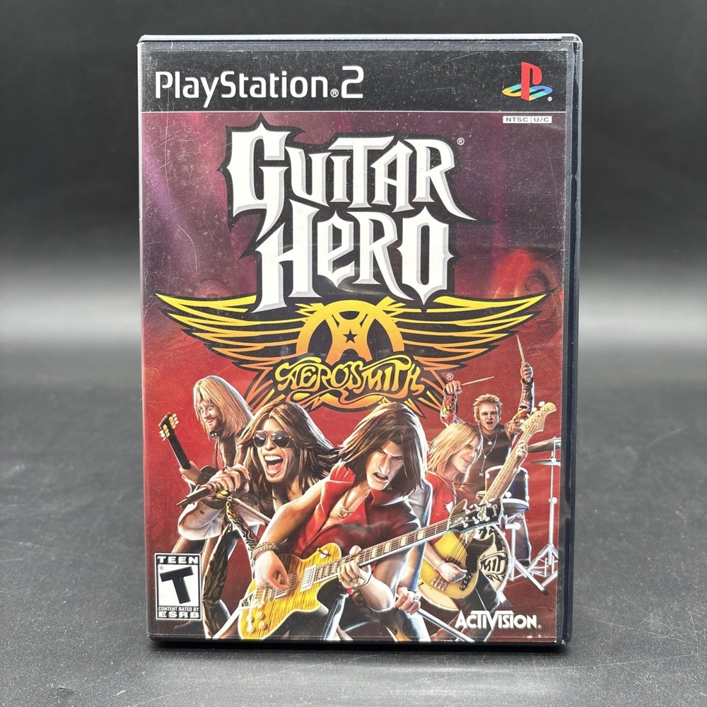 PS2 Guitar Hero: Aerosmith (Sony PlayStation 2, 2008) CIB Tested